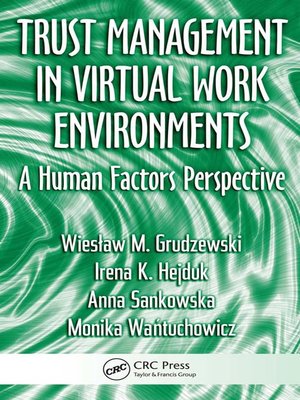 cover image of Trust Management in Virtual Work Environments